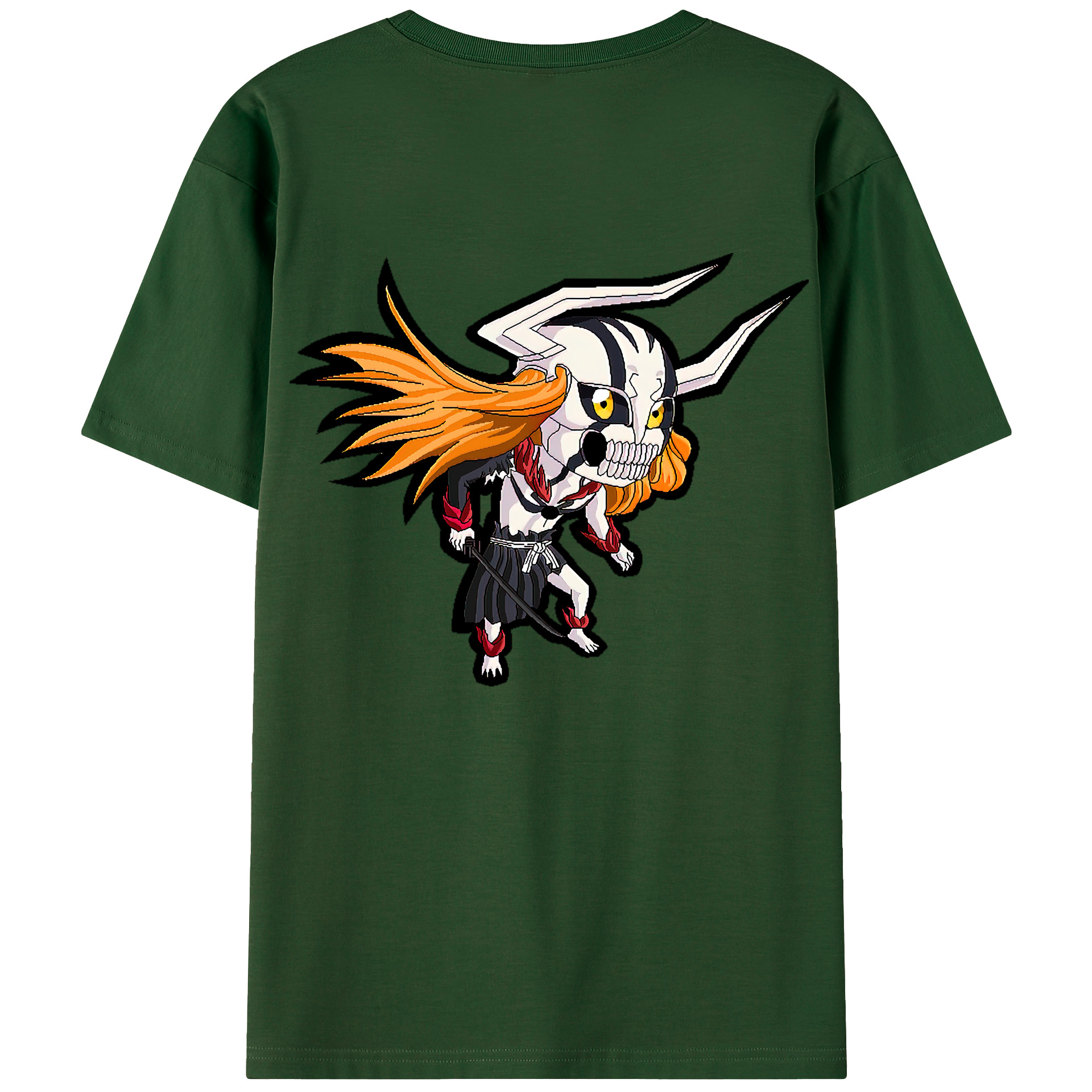 （画像用） ブリーチ 黒崎一護（くろさき いちご）BLEACH Kurosaki Ichigo 綿100％半袖Tシャツ（背面プリント）